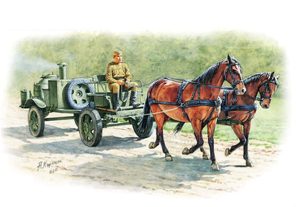MiniArt 35057 Horses Drawn Field Kitchen KP-42 - Cocina móvil soviética en Miniatura con Caballos (Escala 1:35