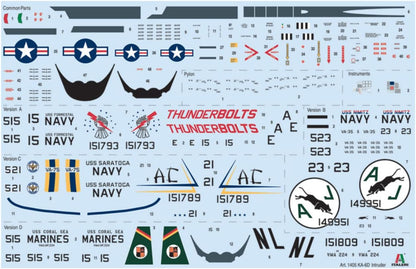 Italeri-1/72 1:72 KA-6D Intruder, Color no Pintado (1405