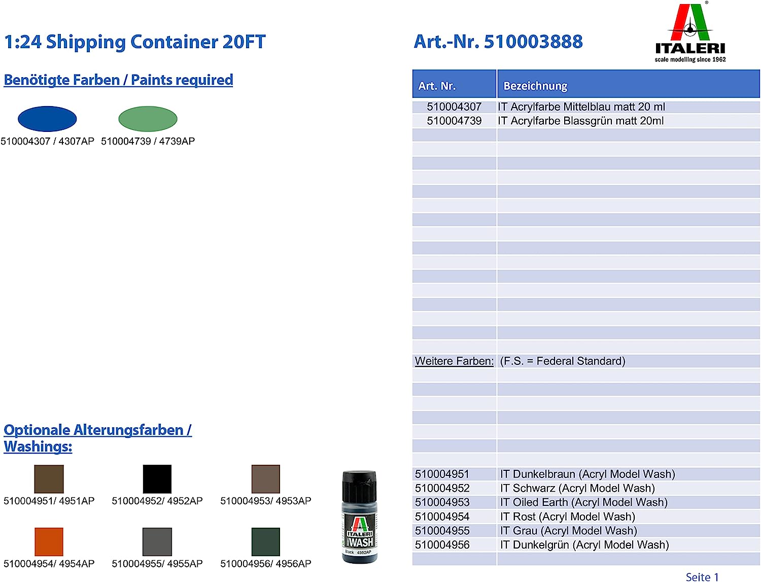 Italeri 20' Container