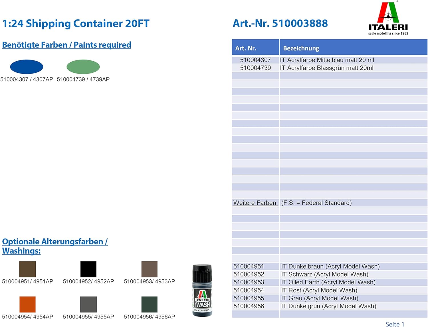 Italeri 20' Container