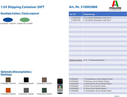 Italeri 20' Container