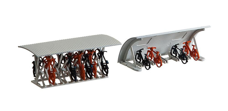 FALLER 180584 - 2 Fahrradständer mit Rädern