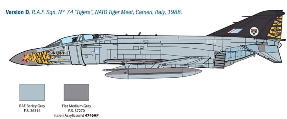 Italeri 2781 F-4J Phantom II Model Aeroplane Kit Plastic Scale 1:48