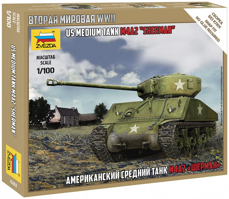 Zvezda Model Tan: US Medium Tank M4A2