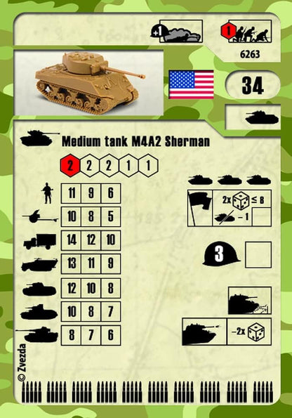 Zvezda Model Tan: US Medium Tank M4A2