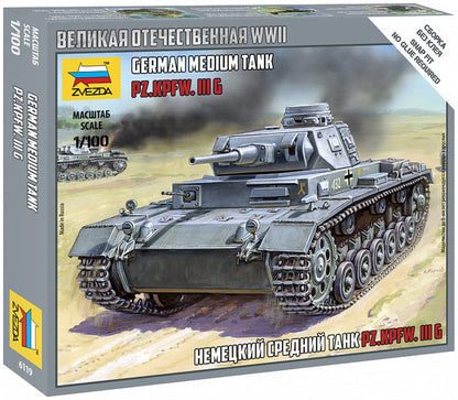 Zvezda German Medium Tank Pz.Kp.fw III G