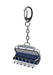 Jaegerndorfer JaegerndorferJC80625 6 Seater Armchair Key Chain, 1:78 Scale, Blue/Grey, Multi-Color