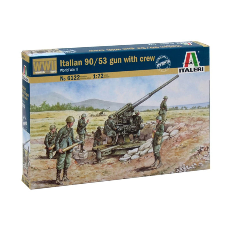 Italeri 6122S - 2e 1e Wereldoorlog taliaan 90/53 Gun with Servants