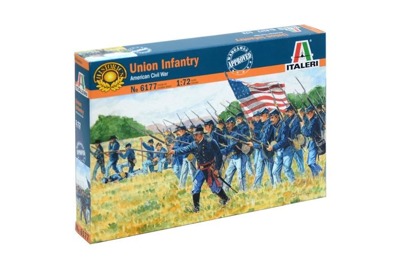 Italeri 6177 Union Infantry Amerikanisch Modellbausatz, Blau, Weiß