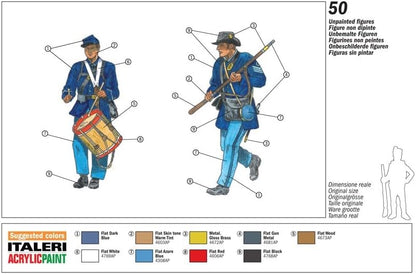 Italeri 6177 Union Infantry Amerikanisch Modellbausatz, Blau, Weiß