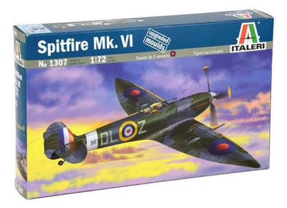 Italeri- Spitfire MK Vi 1:72 Plastic Kit Italia Modelo, Color Verde (I1307