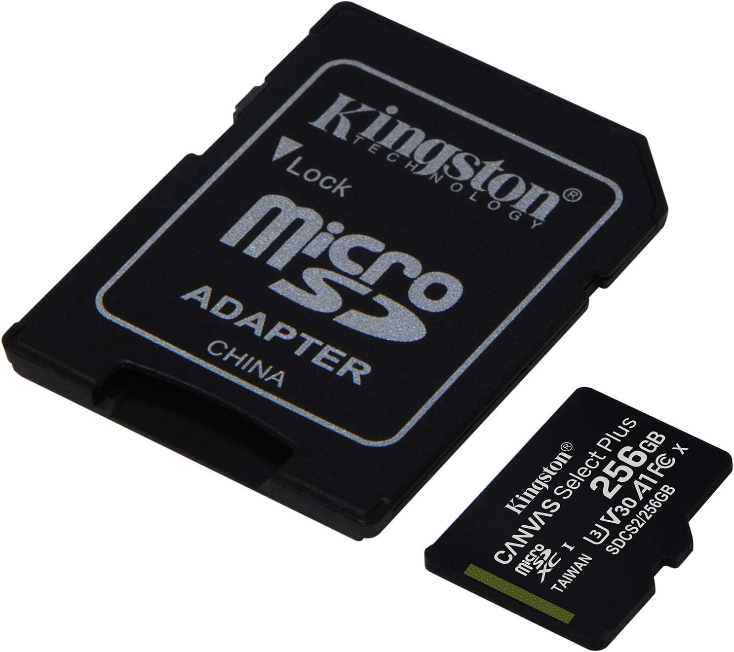 Kingston Canvas Select Plus microSD Card SDCS2/256 GB Class 10 (SD Adapter Included