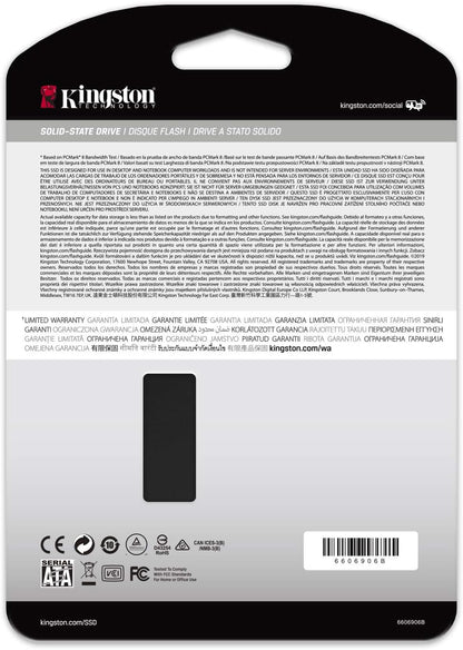 Kingston KC600 SSD SKC600/1024G Internal SSD 2.5", SATA Rev 3.0, 3D TLC, XTS-AES 256-bit encryption