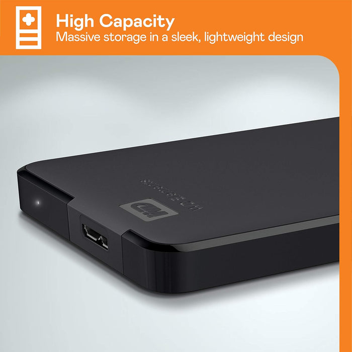 WD 5 TB Elements Portable External Hard Drive - USB 3.0, Black HDD 5TB