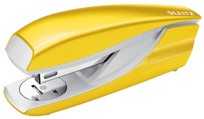 Leitz Stapler, 30 Sheet Capacity, Ergonomic Metal Body, includes Staples, WOW Range, 55021001 - Yellow