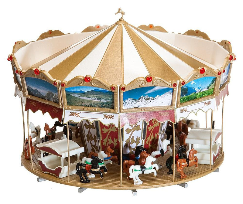 Faller-[' Merry Go Round' Kit de construcción, Color Blanco (F140316