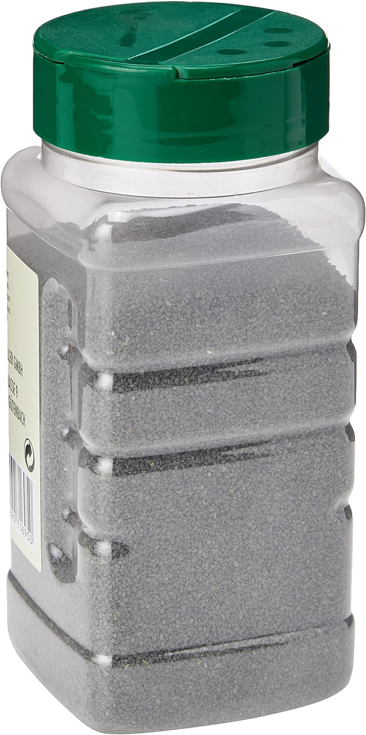 FALLER 171695 - Premium-Gleisschotter, 500 ml, dunkelgrau (für C-Gleis