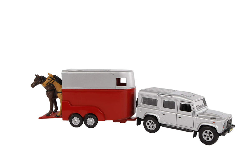 Toymaster Kids Globe Land Rover Defender with Horse Trailer, Assorted Color (KGL52.1712