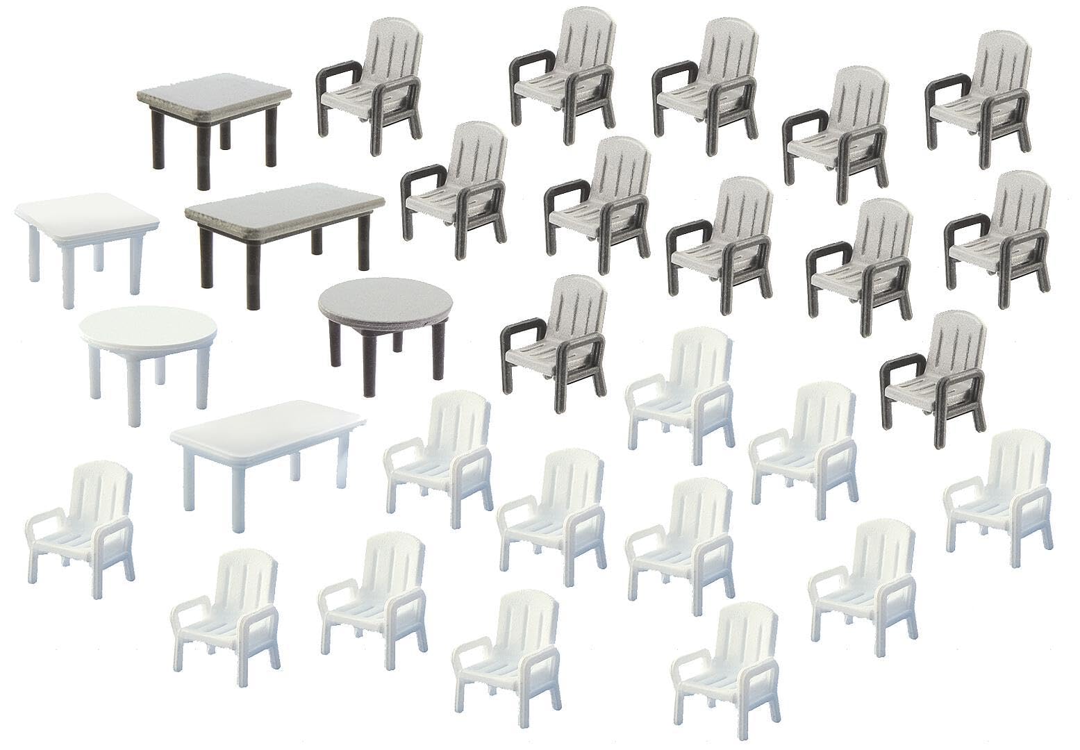 Faller - 24 Tuinstoelen En 6 Tafels