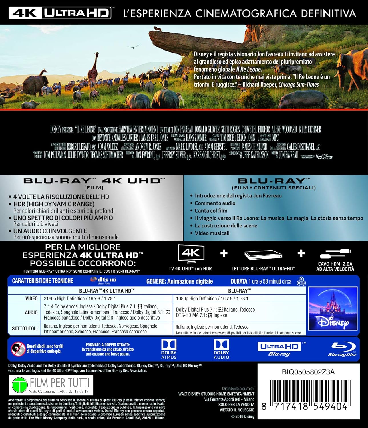 Il Re Leone Action) (4k+Br