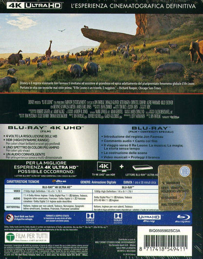 Il Re Leone (Live Action) (Steelbook) (Blu-Ray 4K Ultra-HD+Blu-Ray)