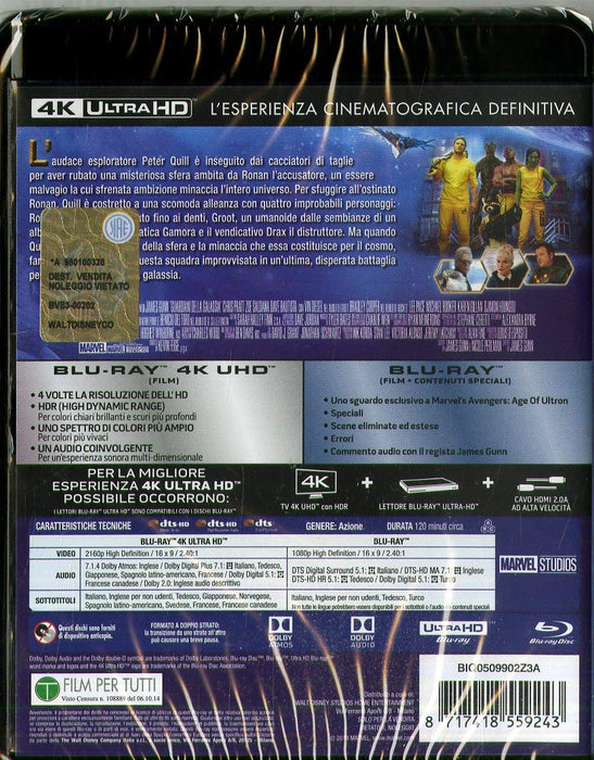 Guardiani Della Galassia 4K Ultra-HD (2 Blu-Ray)