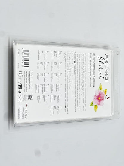 Tombow Watercoloring Set Floral, by May & Berry, 9-piece set incl. 5 ABT Dual Brush Pens and instructions, watercolour set for beginners