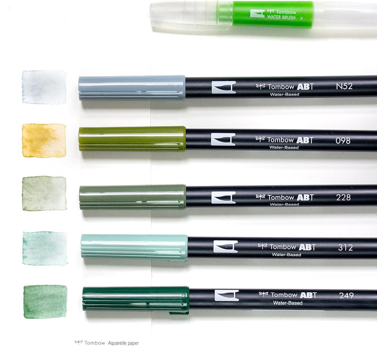 Tombow Watercolouring Set - Greenery, 9 Count (Pack of 1