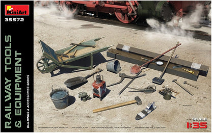 Miniart MIN35572 Railway Tools & Equipment Model Kit, Various