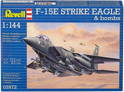 Revell 03972 F-15E Strike Eagle & bombs 1:144 Scale Unbuilt/Unpainted Plastic Model Kit, aqua