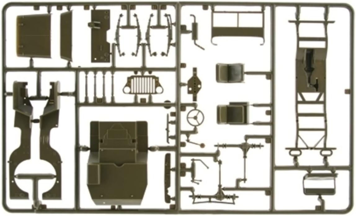 Italeri- Willys Jeep Kit de Modelo, Color Verde (Olive Drab) (0314