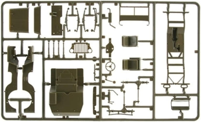 Italeri- Willys Jeep Kit de Modelo, Color Verde (Olive Drab) (0314