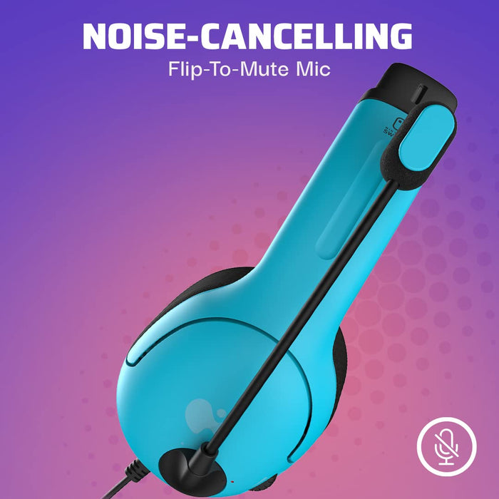 PDP Gaming LVL40 Airlite Stereo Headset for Nintendo Switch/Lite/OLED - Wired Power Noise Cancelling Microphone, Lightweight Soft Comfort On Ear Headphones (Mario Neon - Red & Blue)