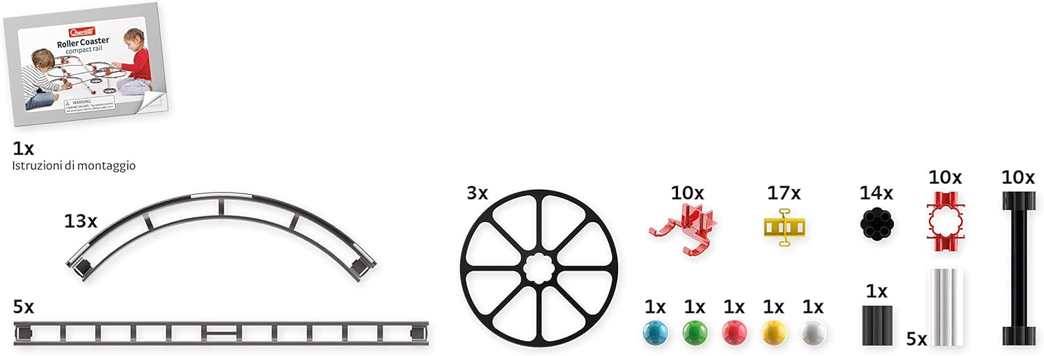 Quercetti 6429 Skyrail Starter Set Marble Runs STEM Educational Learning Toy