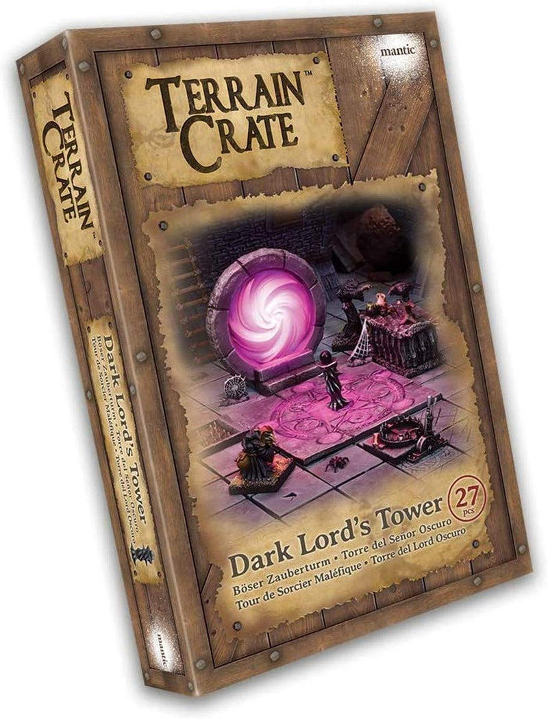 Mantic Games Terrain Crate - Dark Lord's Tower Medium Size Set | Highly-Detailed 3D Miniatures | Pre-Assembled Scenery Tabletop Game Accessory for Wargames, Board Games and RPGs | Made by Mantic Games