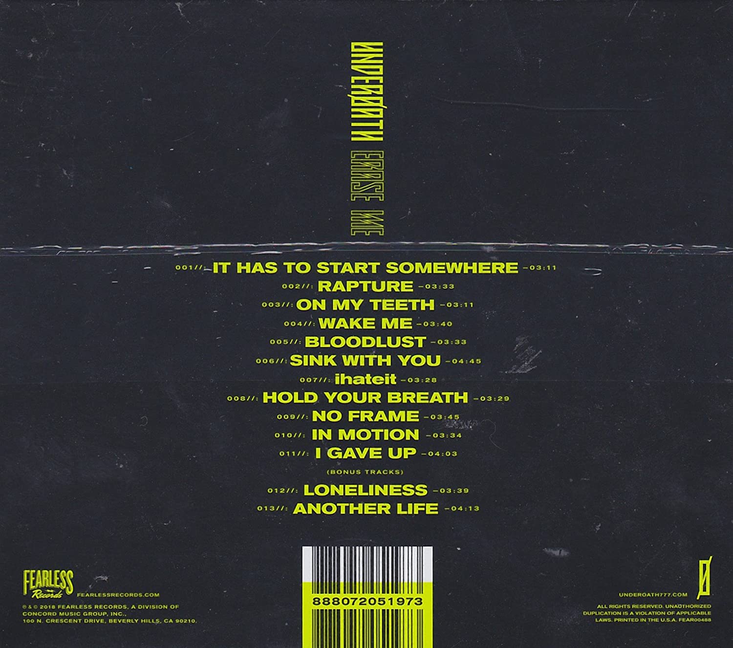 Erase Me CD+2 BONUS Tracks 2018 TARGET EXCLUSIVE