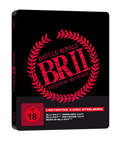 FUKASAKU, KINJI / FUKASAKU, KENTA - BATTLE ROYALE 2 - 3-DISC STEELBOOK INKL. REQUIEM CUT, REVENGE CUT UND BONUS-BD