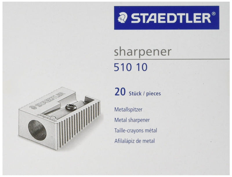 Staedtler 51010 Metal Single Hole Sharpener (Pack of 20