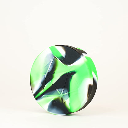 Metallic Dice Games Silicone Round Dice Case: Green/Black/White, Role Playing Game Dice Accessories for Dungeons and Dragons