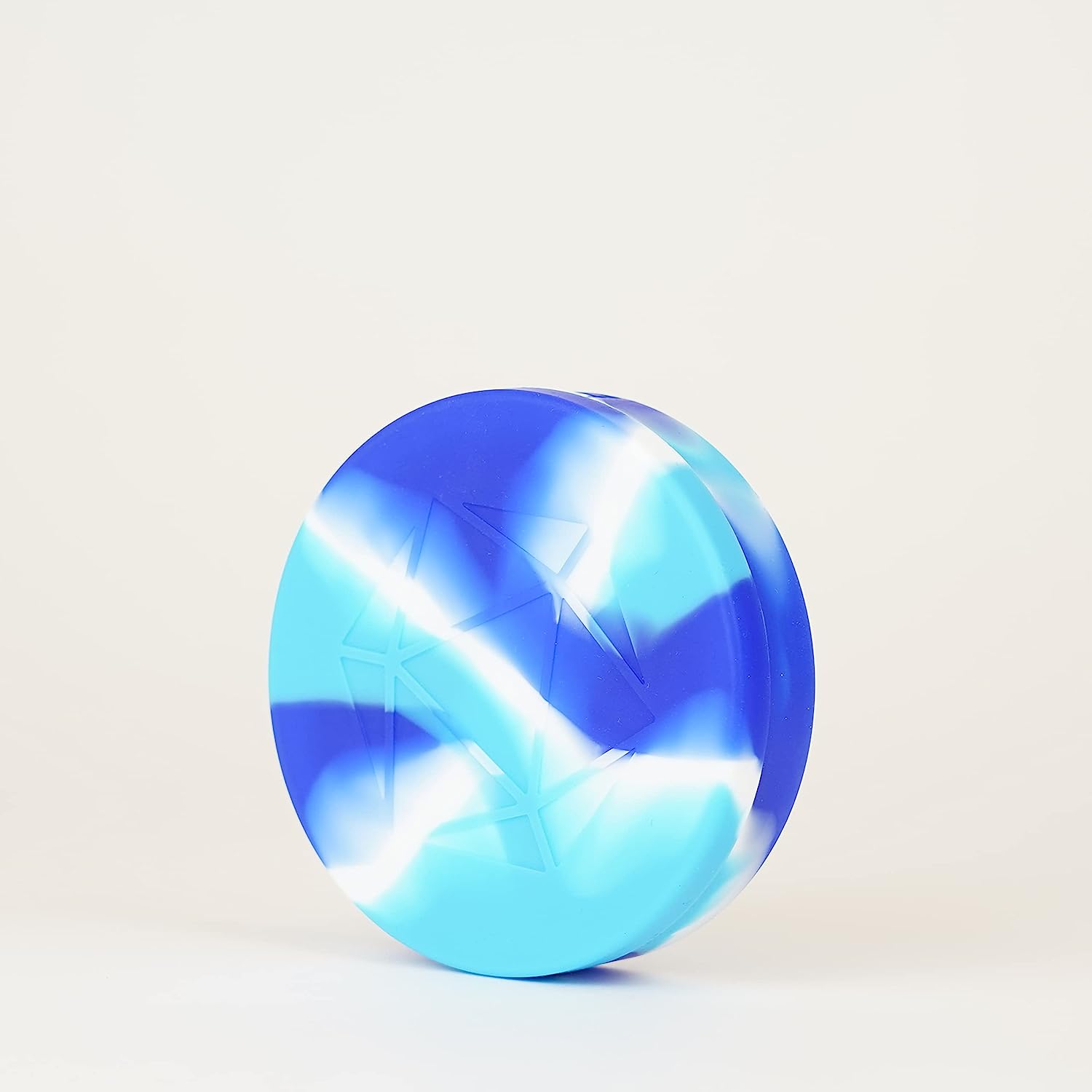 Metallic Dice Games Silicone Round Dice Case: Blue/White/Light Blue, Role Playing Game Dice Accessories for Dungeons and Dragons