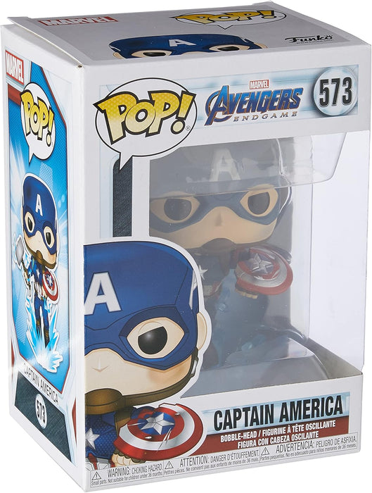 Funko Pop! Marvel: Avengers Endgame - Captain America with Broken Shield & Mjoinir