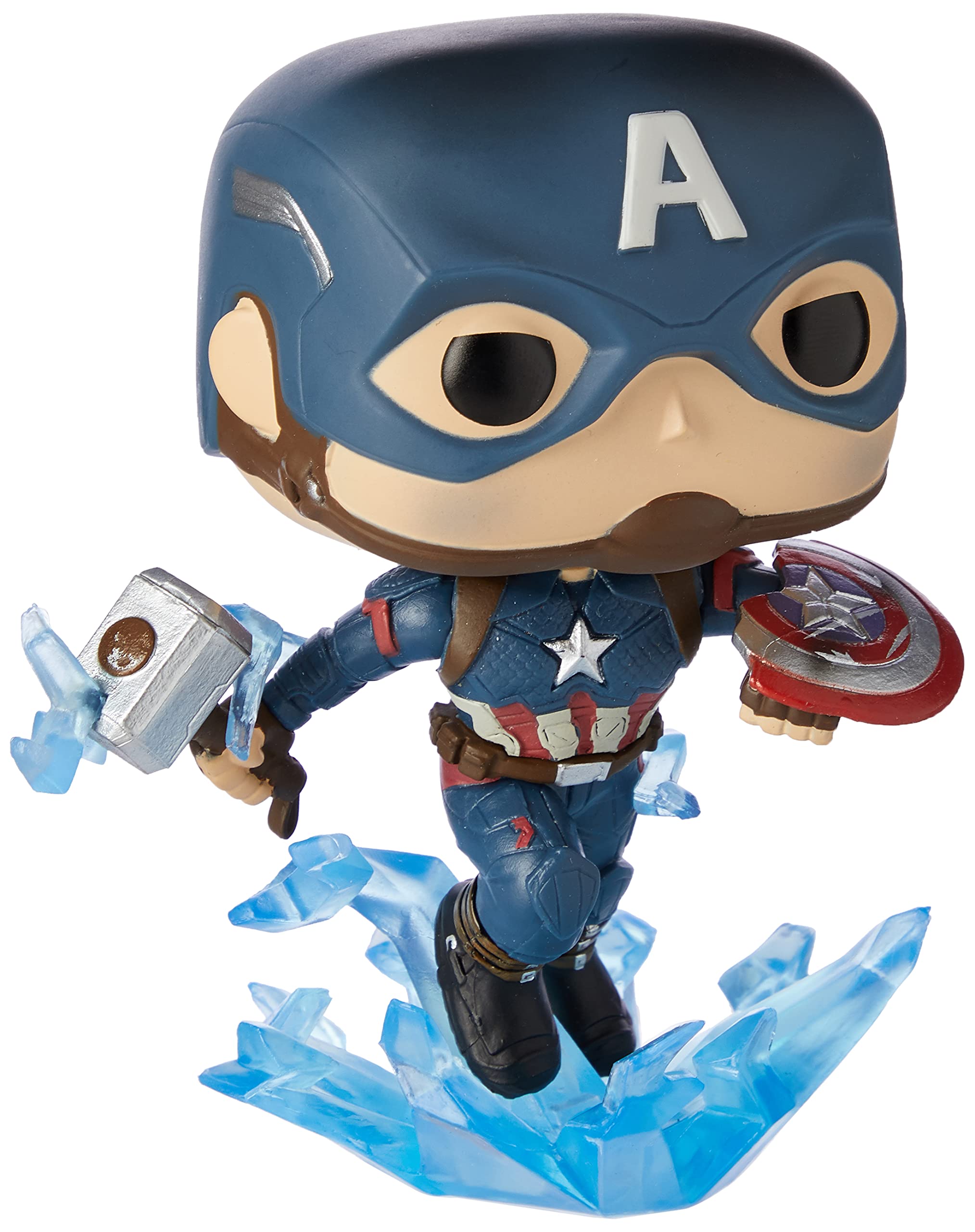 Funko POP! Marvel: Avengers Endgame - Captain America With Broken Shield & Mjolnir - Collectable Vinyl Figure - Gift Idea - Official Merchandise - Toys for Kids & Adults - Movies Fans