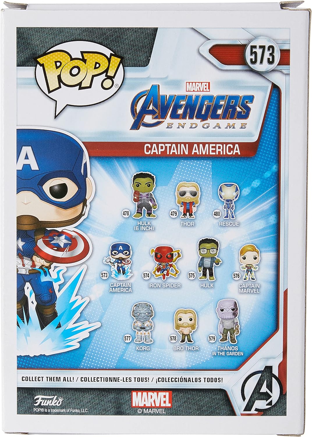Funko POP! Marvel: Avengers Endgame - Captain America With Broken Shield & Mjolnir - Collectable Vinyl Figure - Gift Idea - Official Merchandise - Toys for Kids & Adults - Movies Fans
