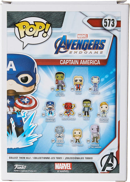 Funko POP! Marvel: Avengers Endgame - Captain America With Broken Shield & Mjolnir - Collectable Vinyl Figure - Gift Idea - Official Merchandise - Toys for Kids & Adults - Movies Fans