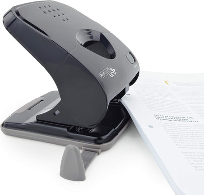 Rapesco 1525 ECO X5-40ps Less Effort 2 Hole Punch, 40 Sheet Capacity, Black