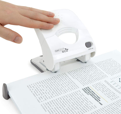 Rapesco 1526 ECO X5-40ps Less Effort 2-Hole Punch, 40 Sheet Capacity