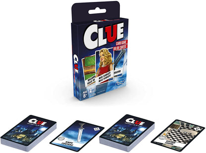 Clue Card Game, 3-4 Player Strategy Game, Travel Games, Christmas Stocking Stuffers for Kids Ages 8 and Up (Pack of 2