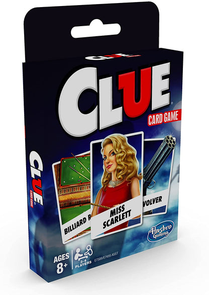 Clue Card Game, 3-4 Player Strategy Game, Travel Games, Christmas Stocking Stuffers for Kids Ages 8 and Up (Pack of 2