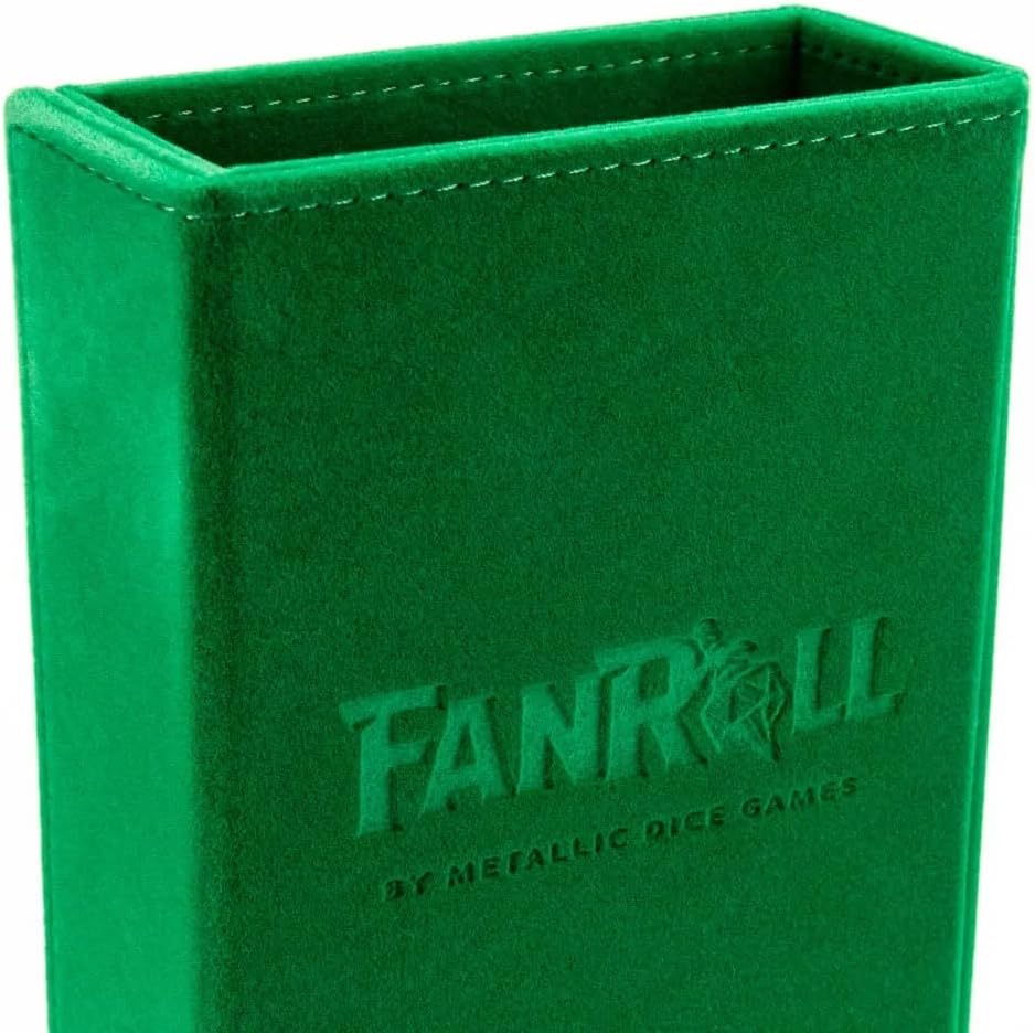 Fold Up Velvet Dice Tower: Green