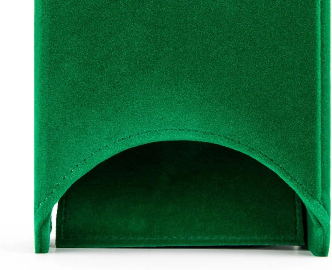 Fold Up Velvet Dice Tower: Green